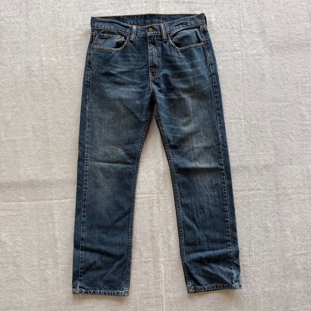 Levi's 505 Jeans Men's 31x30 Regular Fit Straight Leg Dark Wash 100% Cotton